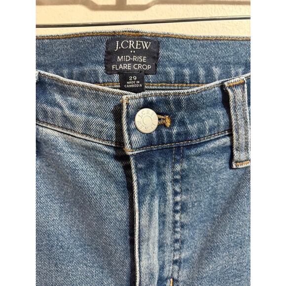 J. Crew Mid-Rise Flare Crop Jeans Size 29 - Picture 3 of 7